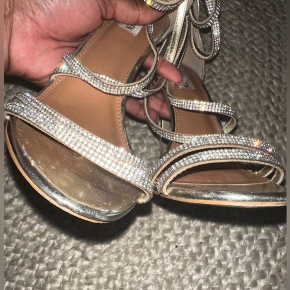 Gold Sparkly Steve Madden Heels - Picture 3 of 5